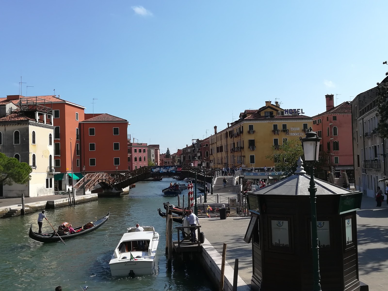 A canal lined with historic buildings in Venice, Italy